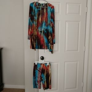 Tie dye 2 piece outfit with shorts